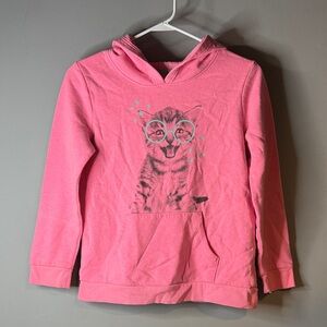 Cat & Jack Pink Hoodie with Cat Graphic